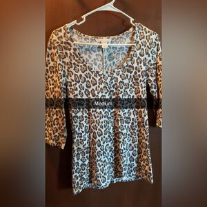 Victoria's Secret Brown and Tan Fitted Blouse